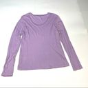 Sundry  Purple Star print crew neck long sleeve tee top Photo 5