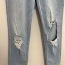 Good American - Good Cuts Skinny Boyfriend Jeans Light Wash Blown Out Knees Photo 4