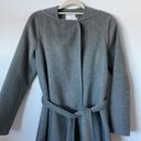 Vince  Grey Wool Belted Wrap Coat Size: XS Photo 4