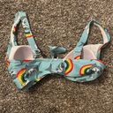 Modcloth  | 2 piece swimsuit |  rainbow shark print | Top: XS, Bottom: S Photo 7