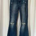 Vervet Dark Wash High Waisted Distressed Flared Crop 90s Style Y2K Jeans Size 26 Photo 2