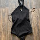 The Range  Black Bodysuit Wave Rib Tied Bodysuit Photo 1