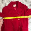 Hilary Radley Vintage Wool Cashmere Made in Italy Blend Red PeaCoat Coat size 2 Petite HEMMED Photo 9