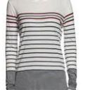 Vince  Multi Striped Long Sleeve Bateau Neck Tee Size M Photo 1