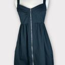 Bebop  | Empire Waist Full Zip Black Sweetheart Neckline  Pockets Dress | Medium Photo 0
