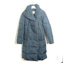 Cole Haan  Hooded Asymmetric Zip Down Feather Puffer Coat Jacket Graphite Gray Photo 3