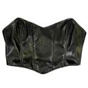 Princess Polly  Black Jessica Pu Bustier Crop Top Photo 0