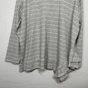 Lane Bryant  Women Plus Size 26/ 28 Gray White Gold Stripe Sweater Ruffle Photo 8