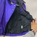 Edge Vintage Womens Inside  Ski Jacket 90s 80s Retro Zip Button Purple Black Coat Photo 13