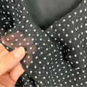 Honey Punch  Black Polka Dot Long Sleeve Crop Top Size Medium Photo 9