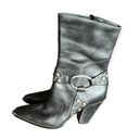 Harley Davidson Womens  Black Studded Cassandra Biker Ankle Boots - Sz 6 D85246 Photo 1