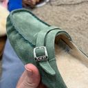 UGG  Suede & Shearling Slip on Mule Loafer Mint Green sz 8 Photo 7