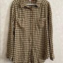 Pilcro  women's large long sleeve plaid button down top Photo 1