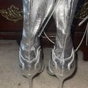 SheIn Silver Knee High Boots Photo 2