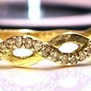 infinity 10k Yellow Gold & Genuine Diamond Eternity  Band Ring TESTED Size 6 Photo 4