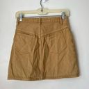 Brandy Melville John Galt Tan Beige Denim Exposed Button Mini Skirt S Photo 5