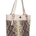 Anne Klein Neutral Snake Print Shoulder Tote Bag, Like New! Photo 11