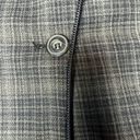 Anne Klein  II Black Gray Plaid Single Button Blazer Jacket Size 2 Women’s VNTG Photo 2