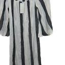 l*space L* Izzy Striped Smocked Coverup Womens Size M Off The Shoulders Side Slits Photo 2