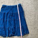 Studio West  Blue A-Line Flowy Tiered Skirt | Size Medium Photo 8