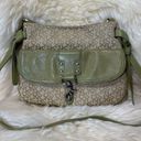 DKNY  Green Signature Leather Trim Crossbody Photo 6