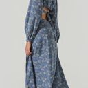 ASTR The Label Floral Tie Back Cut Out Midi Dress Photo 3