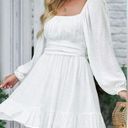 Long sleeve white dress Size L Photo 0