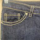 Nine West  Dark Wash Blue Jean Denim Skirt Bling Gem Embroidery Pockets Sz 8/28 Photo 3