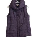 Coldwater Creek  Quilted Puffer Vest Size S 8 Purple Full Zip Snap Mock Neck Photo 0