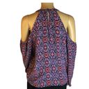 love on a hanger Macys  Cold Shoulder Bell Sleeve Top Multicolored Womens Medium Photo 2