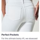 Spanx White Distressed Skinny Jeans Photo 3