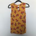 Modcloth  Floral Rose Mustard Yellow Tank Top Photo 3