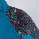 80s Vintage Womens Coat Jacket XL Teal Retro Artsy Gorpcore Colorful Multicolor Photo 2