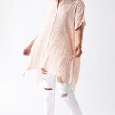 Lost + Wander  Pick Me In The Desert Boho Tunic Top Button Down Floral Peach XS/S Photo 8