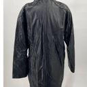 Vintage Leather Jacket Double Breasted Button Down Oversized Black Womens Medium Photo 5