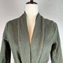 Good American  Womens The Wrap Belted Jacket Size 1 S Small Olive Green Pockets Photo 1