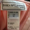 Jessica McClintock Vintage  Sheer Pink Dress 70s/80s Chiffon Dress size 12 Photo 10