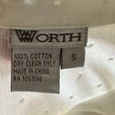 W By Worth Worth Woman’s White Polka Dot Solid Cotton Top, Sz S.  Photo 11