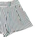 ZARA  Trafaluc Black White Stripe Shorts Paper Bag High Waist w/ Belt Size Small Photo 4