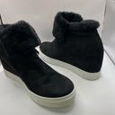 Brash  Black Wedge Faux Fur Ankle Boots size 10 Photo 2