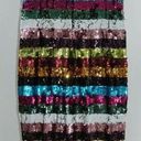 X by NBD Desdemonda Embellished Sequin Multi Color Stripe Midi Dress Siz… Photo 5