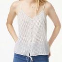 Hippie Rose  Top Polka Dot V Neck Faux Button Photo 0