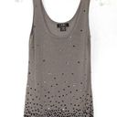 BCBGMAXAZRIA  Grey Sequined Tank Top Size M Photo 0