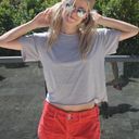 The Comfy  And Ready Crop Tee In Gray Size Small  Photo 1