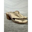Sorel  Nadia Heel Sandals Natural Tan Rose Gold Leather Mule Slides Size 8.5 Photo 2