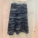 Cynthia Rowley  Blue Denim Mesh Midi Skirt Photo 1