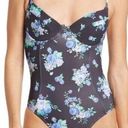 We Wore What NEW  Floral Underwire One-Piece Swimsuit black golden hour retro XL Photo 0