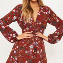 Pretty Little Thing  Rust Floral Print Mini Dress Photo 1