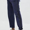 Anthropologie NWT Maeve  Tenley Twill Track Pant Joggers Navy Size Small Photo 0