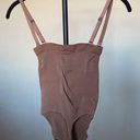 SKIMS NEW  Seamless Sculpt Strapless Thong Shapewear Bodysuit Brown L Photo 4